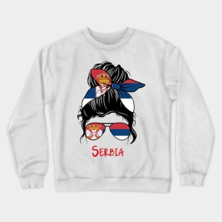 Serbia girl, Serbia Flag, Serbia gift heritage,   Serbian girlfriend, Crewneck Sweatshirt